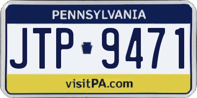 PA license plate JTP9471