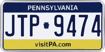 PA license plate JTP9474