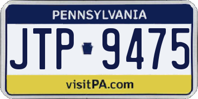 PA license plate JTP9475