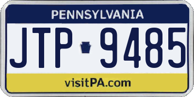 PA license plate JTP9485