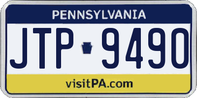 PA license plate JTP9490