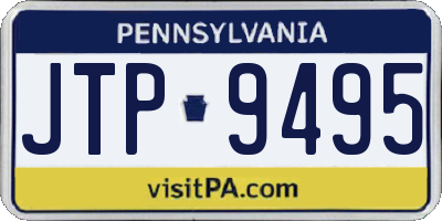 PA license plate JTP9495