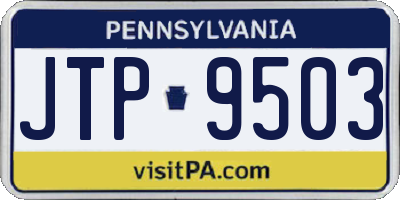 PA license plate JTP9503