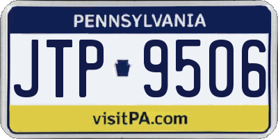 PA license plate JTP9506