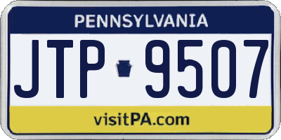 PA license plate JTP9507