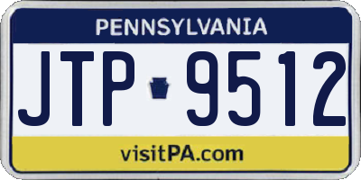 PA license plate JTP9512