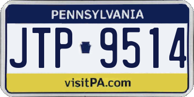 PA license plate JTP9514