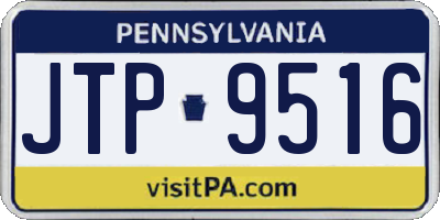 PA license plate JTP9516