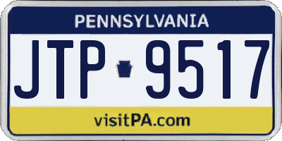 PA license plate JTP9517