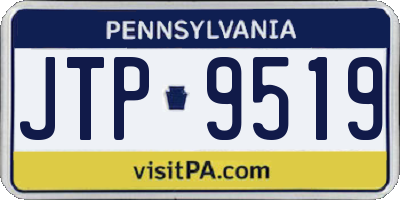PA license plate JTP9519