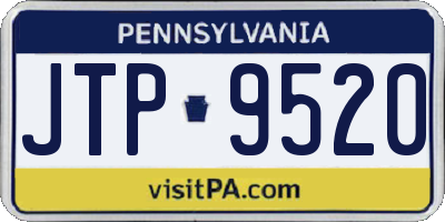 PA license plate JTP9520
