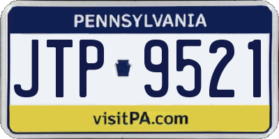 PA license plate JTP9521