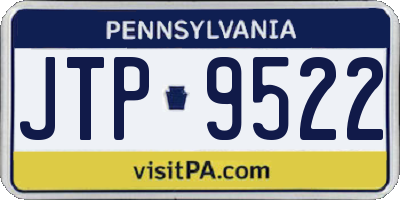 PA license plate JTP9522