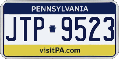 PA license plate JTP9523
