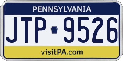 PA license plate JTP9526