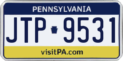 PA license plate JTP9531