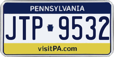 PA license plate JTP9532