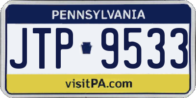 PA license plate JTP9533