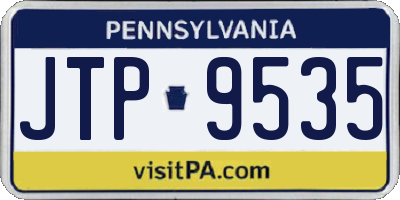 PA license plate JTP9535