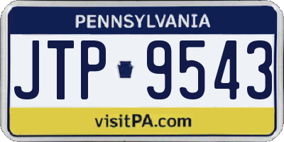 PA license plate JTP9543