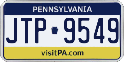 PA license plate JTP9549