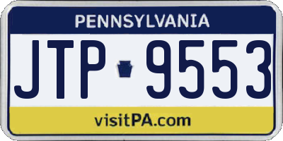 PA license plate JTP9553