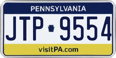 PA license plate JTP9554