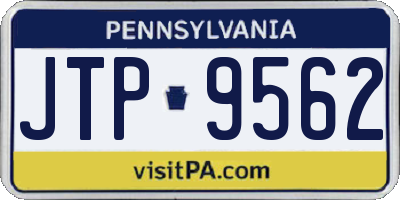PA license plate JTP9562