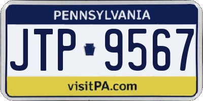 PA license plate JTP9567