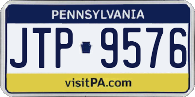 PA license plate JTP9576
