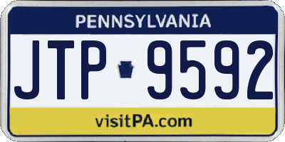 PA license plate JTP9592