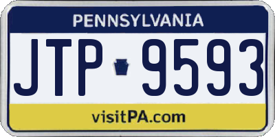 PA license plate JTP9593