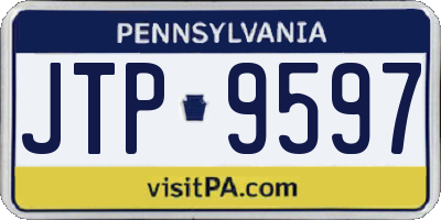 PA license plate JTP9597