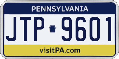 PA license plate JTP9601