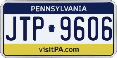 PA license plate JTP9606