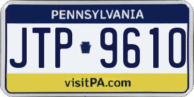 PA license plate JTP9610