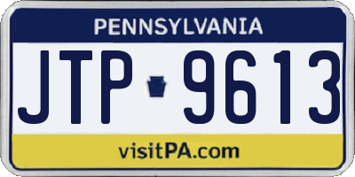 PA license plate JTP9613