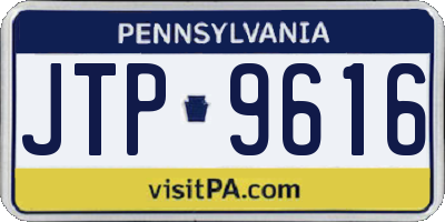 PA license plate JTP9616