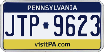 PA license plate JTP9623