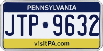 PA license plate JTP9632