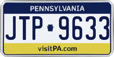 PA license plate JTP9633