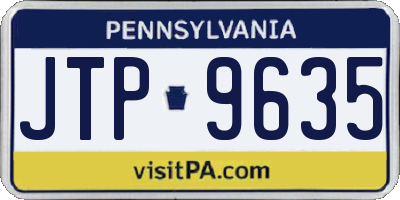 PA license plate JTP9635