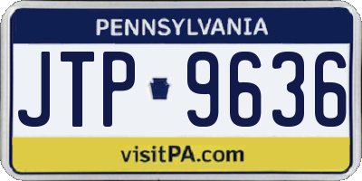 PA license plate JTP9636