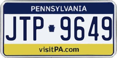 PA license plate JTP9649