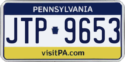 PA license plate JTP9653