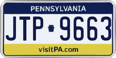 PA license plate JTP9663