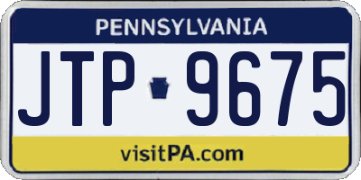 PA license plate JTP9675