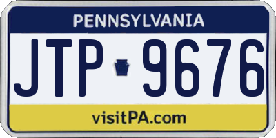 PA license plate JTP9676