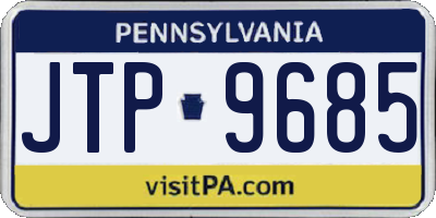 PA license plate JTP9685