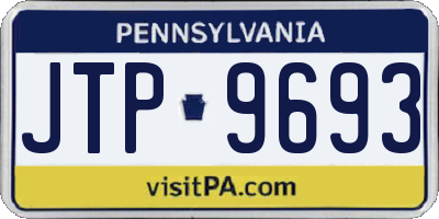 PA license plate JTP9693